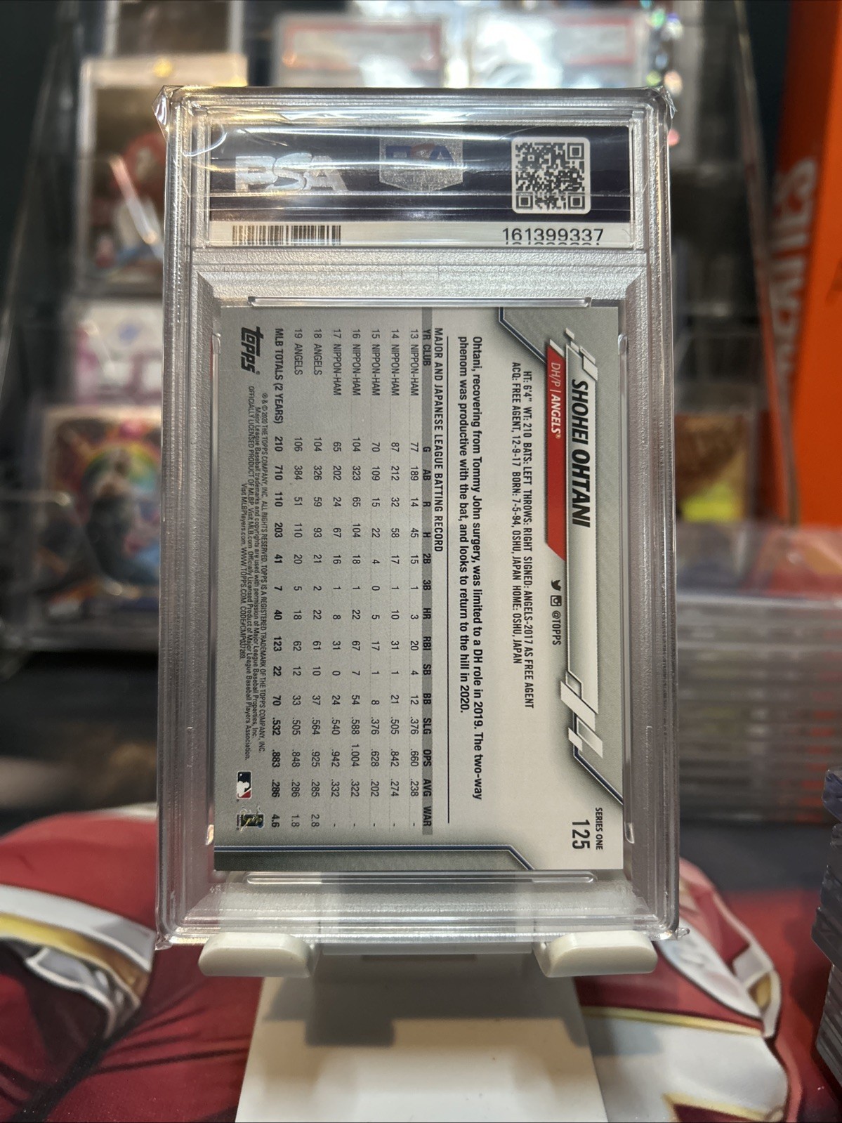 2020 TOPPS SHOHEI OHTANI PSA 8 Angels Dodgers MVP view 2