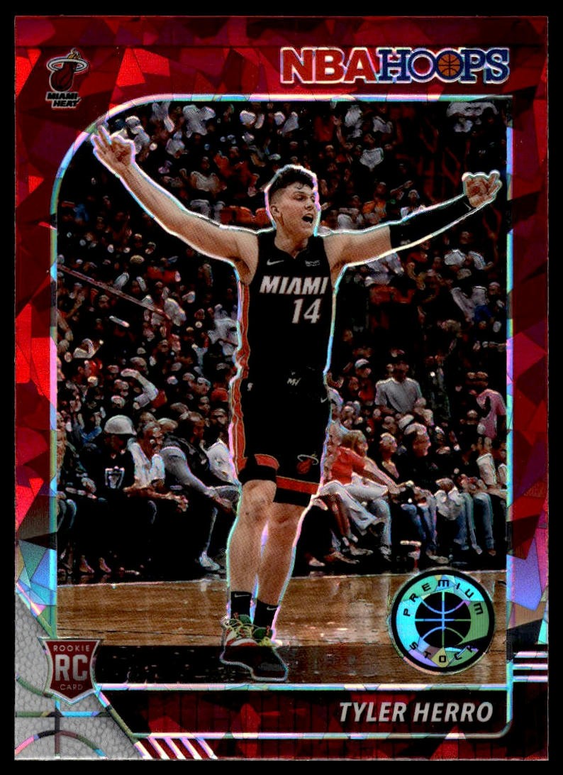 2019-20 Hoops Premium Stock #210 Tyler Herro Prizms Red Cracked Ice