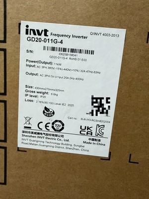 1PCS New INVT Inverter GD20-011G-4 380V/11KW