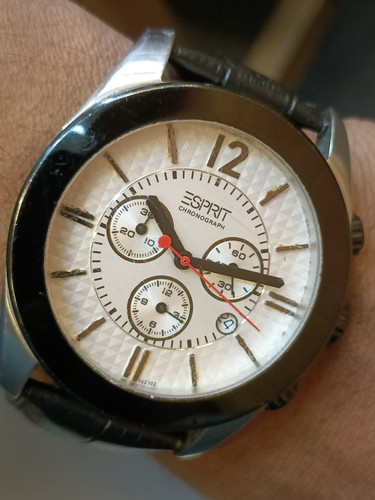 ESPRIT CHRONOGRAPH QUARZ WEISSES ZIFFERBLATT 805 HERREN VOLL FUNKTIONSFÄHIG, BAND AFTERMARKET - Bild 13 von 20