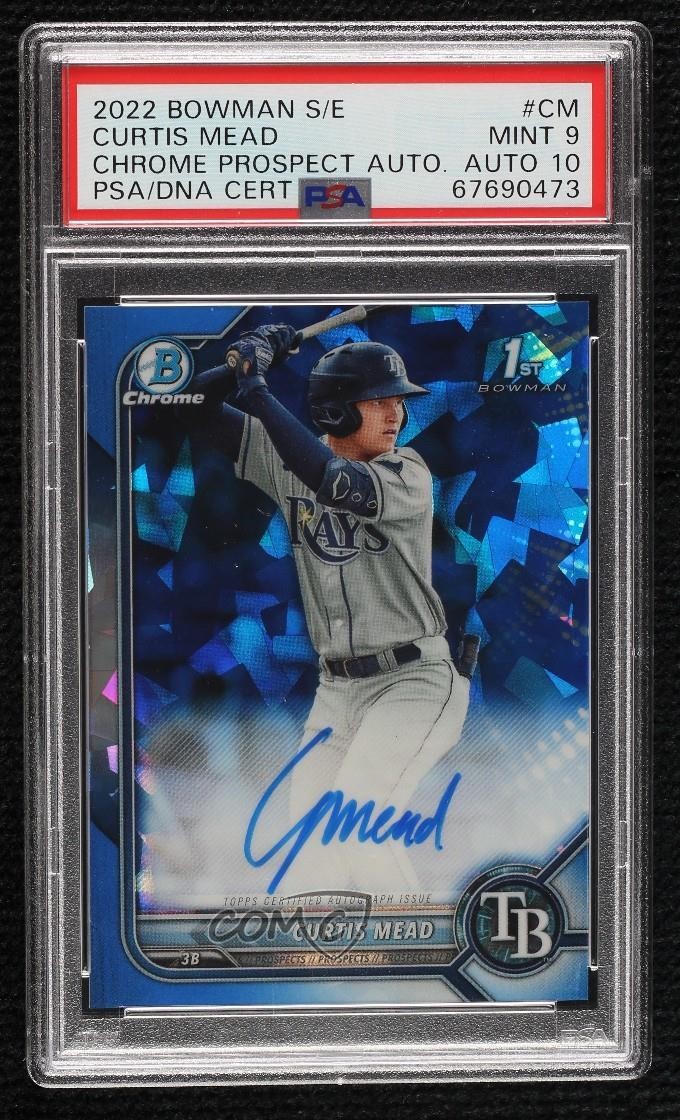 Curtis Mead #BSPA-CM 2022 Bowman Sapphire Edition Baseball Autographs