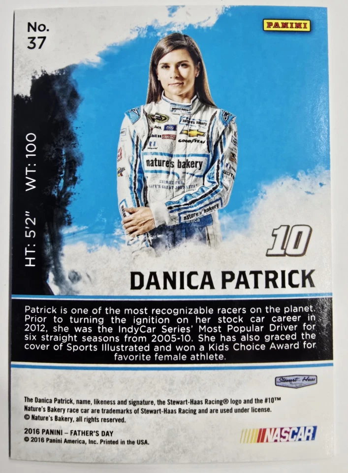 2016 Panini Father's Day Panini Danica Patrick #37 NASCAR 🔵✨️ - Image 2 of 2