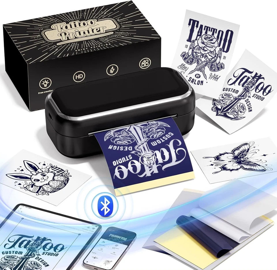 ITARI TP31 Wireless Tattoo Template Printer, Thermal Tattoo Machine With Tattoo Paper