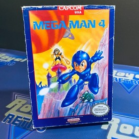Mega Man 4 (Nintendo NES, 1991) Authentic Original Box & Manual Only (No Game)