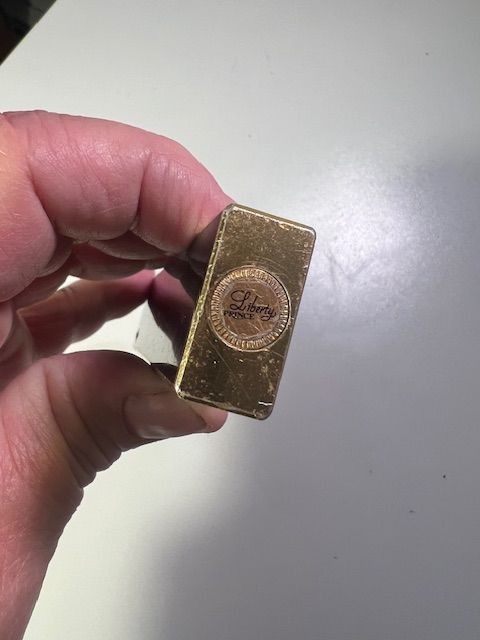 Vintage Colibri Flint Roller Lighter Butane- PARTS OR REPAIR-#B96