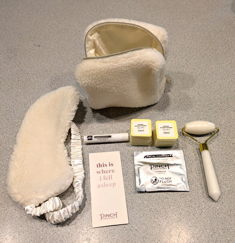 Pinch Provisions Rest Easy Sleep Fleece Pouch Eye Mask Face Roller Mist Steamers