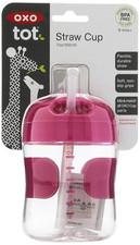 OXO Tot Twist Lid Straw Cup 7 Oz. - Pink