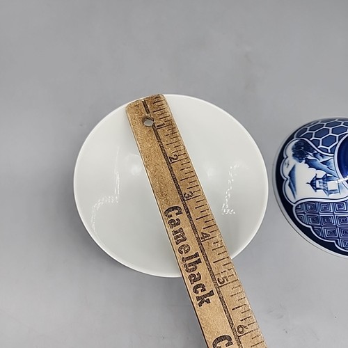 Vintage Toyo Porcelain Blue White Scenery Soup Rice Bowls Set Of 2 Bowls - Picture 7 of 8