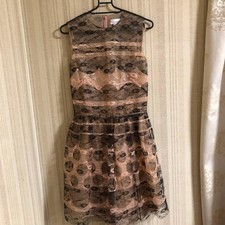 RED VALENTINO Lace Sleeveless Dress Women Size 38 pink Genuine