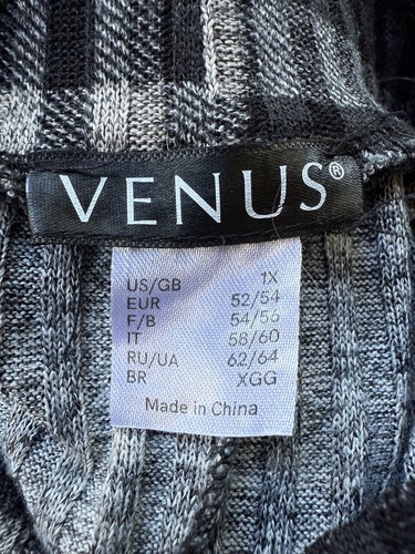Venus Plaid bodycon maxi Long Sleeve Dress, mock neck, knit lace, size 1X - Picture 10 of 12