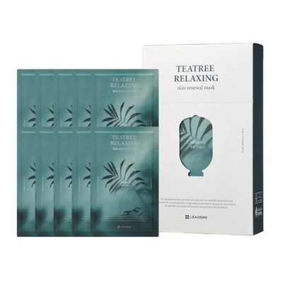 LEADERS Tea Tree Relaxing Skin Renewal Mask 25ml x 10pcs/ k beauty