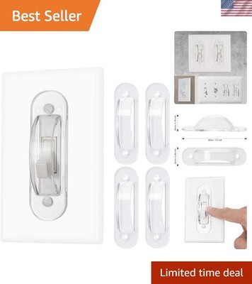 Child Safety Switch Plate Guards - 4-Pack Clear Design for Easy Installation