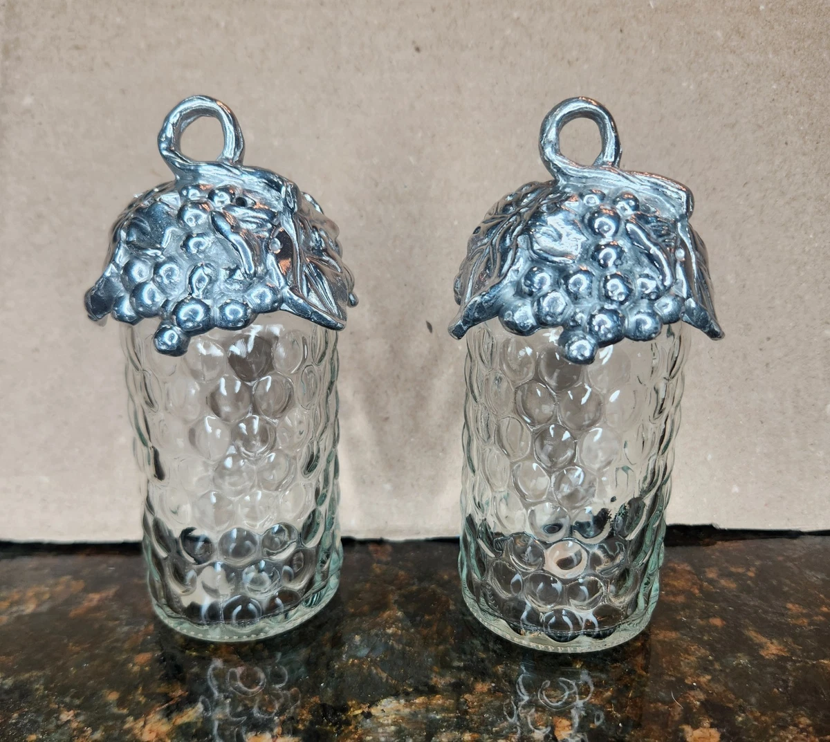 Arthur Court Salt & Pepper Set Collectible Aluminum Metalware for