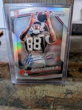 2025 Panini Prizm Harold Fannin Jr. Rookie RC Silver Auto Cleveland Browns!