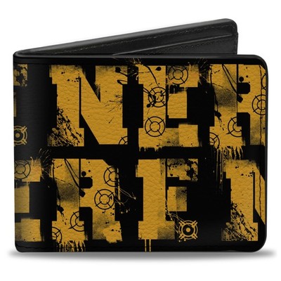 Bi-Fold Wallet NERF Target Text Black/Orange