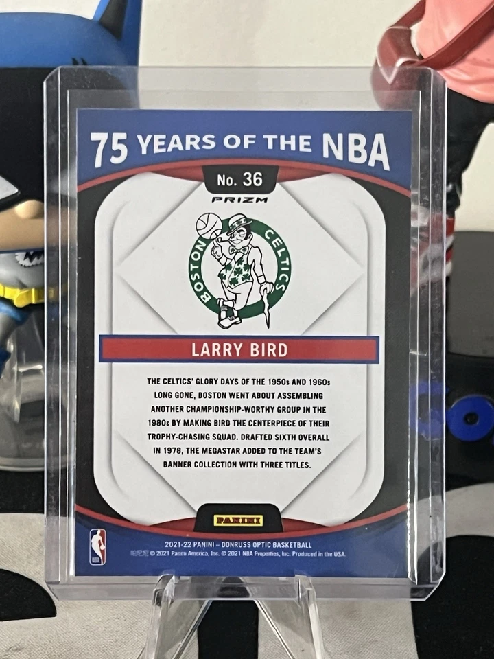 2021-22 Donruss Optic 75 Years Of The NBA Silver - Larry Bird #36 Boston Celtics - Image 2 of 2