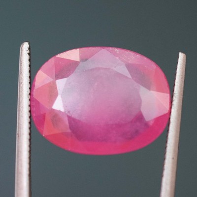 Untreated 9.90 Ct Natural Pink Ruby Oval Cut Certified Burma Gemstone Rare Find