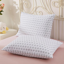 Kids Pillowcase White Stars Printed Standard Pillow Cases, Microfiber Kids Pillo