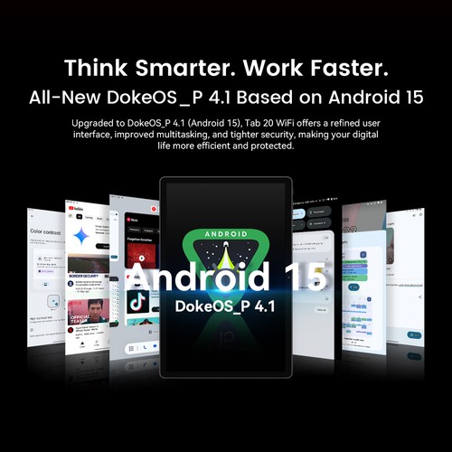 Blackview Tab 20 WiFi Tablet 10,1 cala Android 15 12 GB + 64 GB 6000mAh Gemini AI - Zdjęcie 15 z 15
