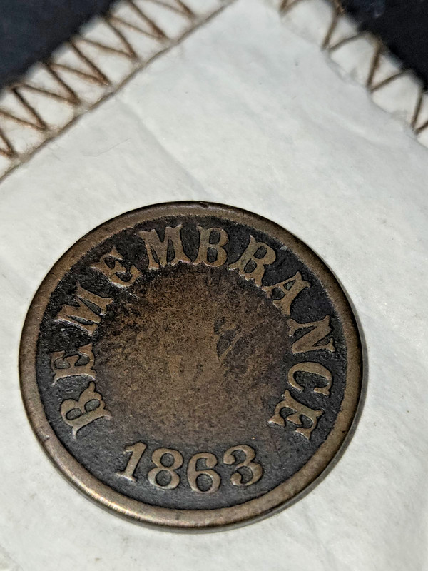 1863 Patriotic Civil War Token 244/375A R-3 F Remembrance Of 1863