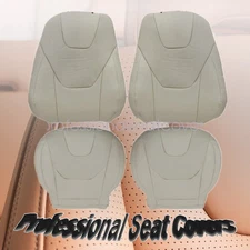 For 13-17 Ford Fusion Titanium Driver & Passenger Bottom Top Leather Seat Cover