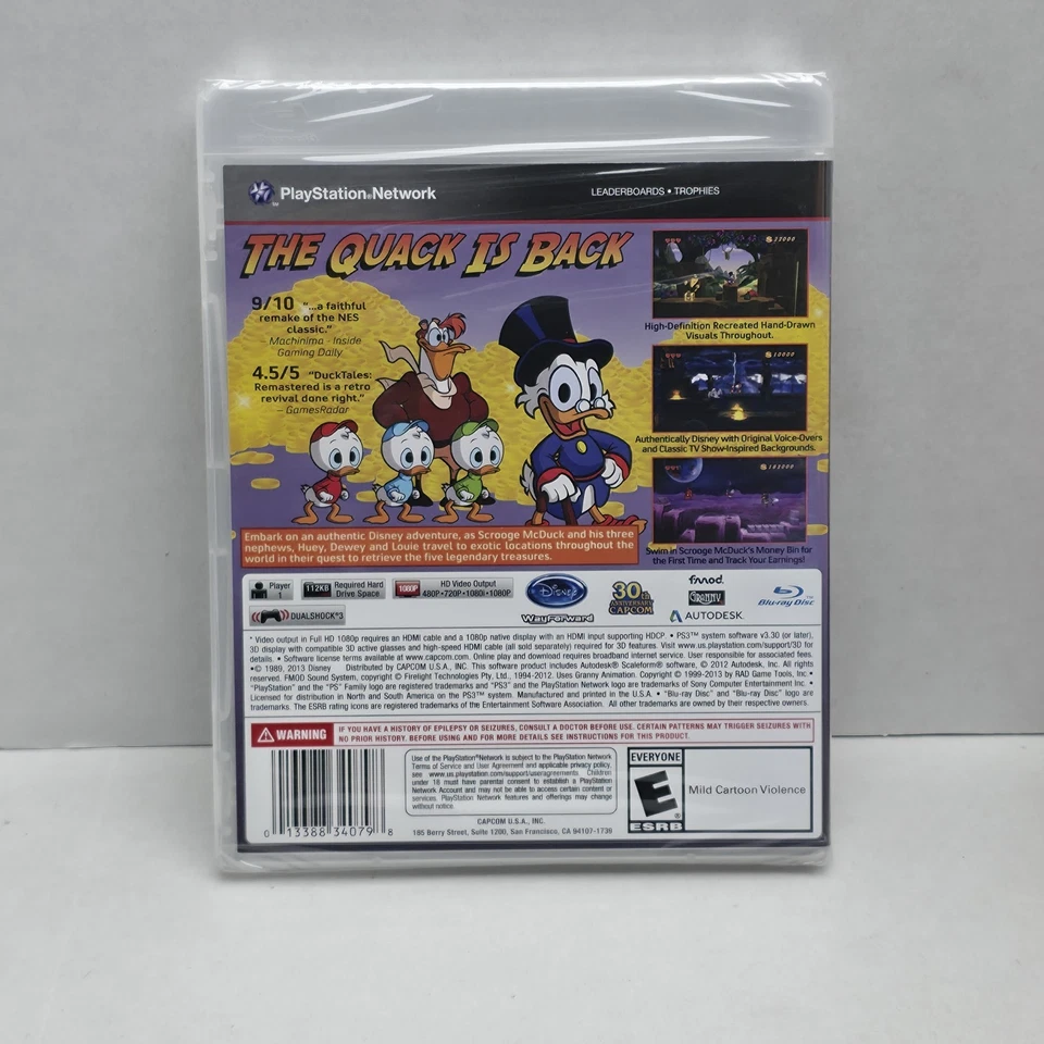 DuckTales: Remastered Sony PlayStation 3 PS3 duck tales NEW Sealed - Image 2 of 2