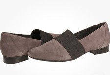 Clarks Un Blush Lo Womens Penny Loafer Dark Grey Suede US Size 7