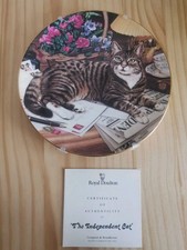Royal Doulton Bone China Plate 'The Independent Cat' With Certificate And Hanger