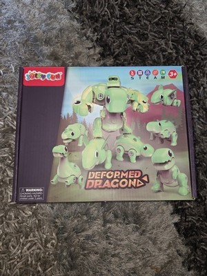 Jolly Fun Transforming Dinosaur Robot Set Triceratops Stegosaurus ECXP2201-2