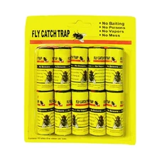 10 Fly Insect Catcher Paper Sticky Glue Bug Trap Killer Strong Roll Tape Strip