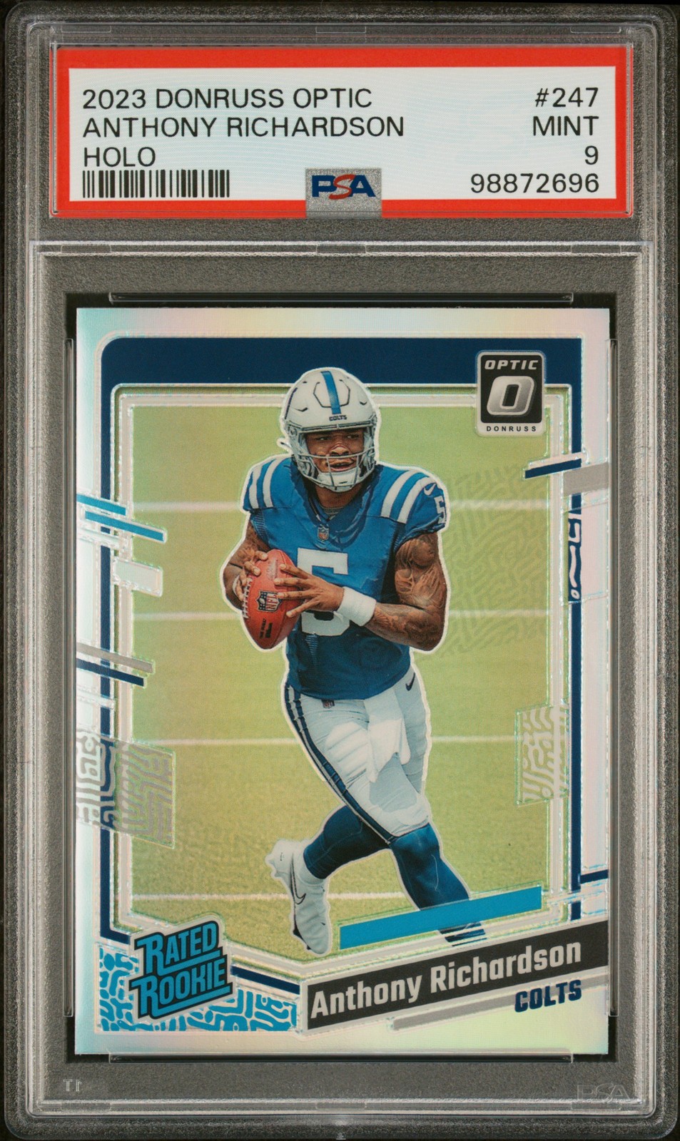 2023 PANINI DONRUSS OPTIC HOLO #247 ANTHONY RICHARDSON PSA 9