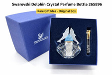 Swarovski Dolphin Crystal Perfume Bottle 265896 w/ Box Rare Vintage Gift