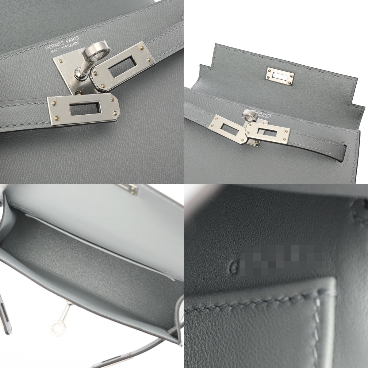 HERMES Mini Kelly 2 Green Pantan Women Handbag GStamp (around 2026) image 9