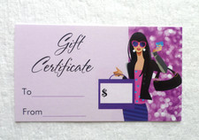 125 SMALL GIFT CERTIFICATES For Your Shop  2" X 3.5" With 125 White Envelopes