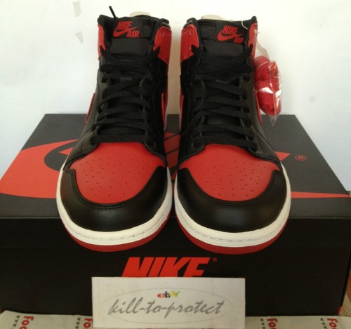 NIKE AIR JORDAN 1 OG CRIADO Talla REINO UNIDO EE. UU. 7 8 9 10 11 12 13 Negro Rojo 555088-023 Prohibido - Imagen 3 de 11