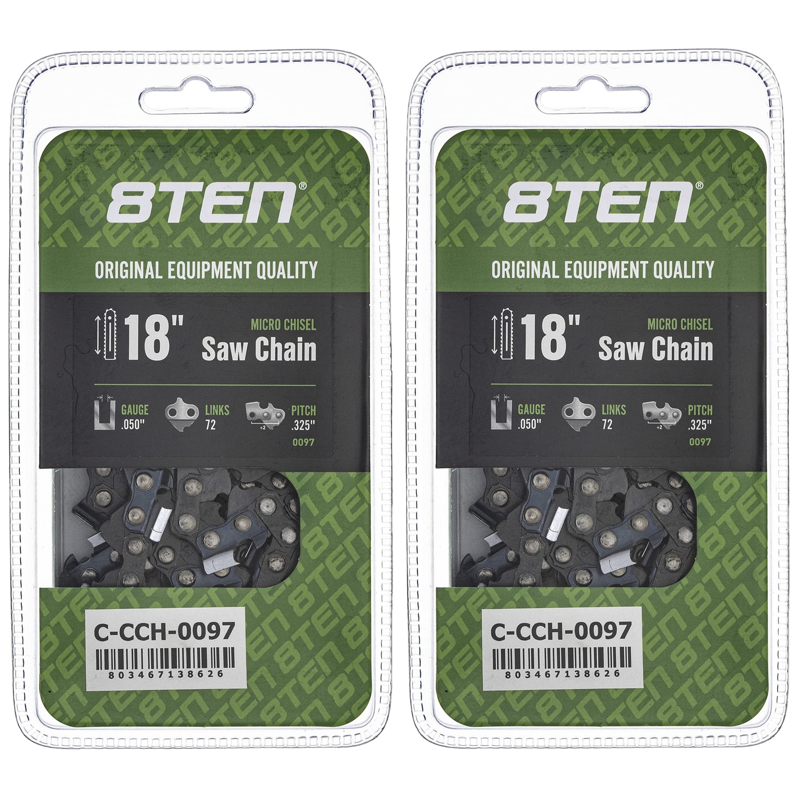 18-Inch Micro Chisel Chainsaw Chain .050 .325 72DL for Echo CS450 Husqvarna 5