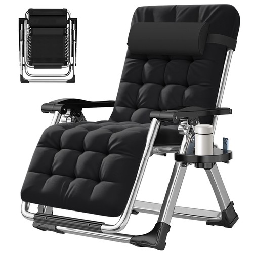 Zero Gravity Chair, Lawn Recliner, Reclining Patio Lounger Chair w/ cup holder - Picture 24 of 62
