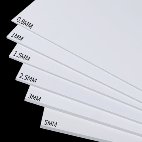 White ABS Plastic Sheet Panel DIY Model Craft 0.5 0.8 1 1.5-5mm Thick Multi Size - Picture 4 of 6