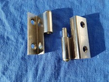 Normenscharnier,Möbelband Stanley Lappenband, Kröpfung D 7,5- vernickelt "links"