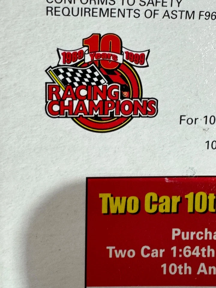 RACING CHAMPIONS SERIE FIRMA STERLING MARLIN #40 JOHN WAYNE 1999 NUEVO Foto 3 de 4