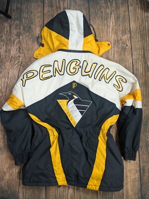 Vtg 90s Pittsburgh Penguins Pro Player Jacket Womens XL