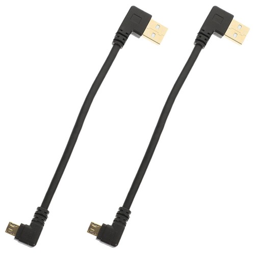 2pcs Right Angle Micro USB Cable Micro USB 90 Degree Adapter Data Cable - 第 1/12 張圖片