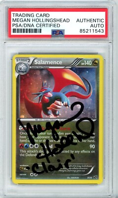 PSA Signed Megan Hollingshead Salamence Cosmos Holo 8/20 Blister Exclusives
