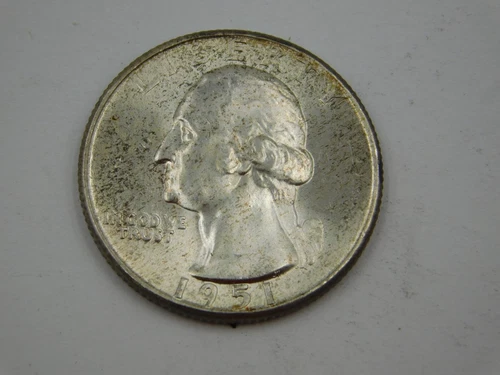 1951 Washington Quarter  BU  90% Silver  Coin  (A42)