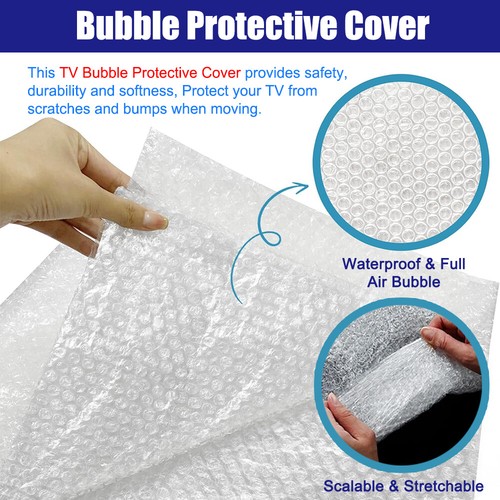 2PCS Foam & Bubble Flat Screen TV Protective Cover House Moving Home Renovation - Picture 5 of 9
