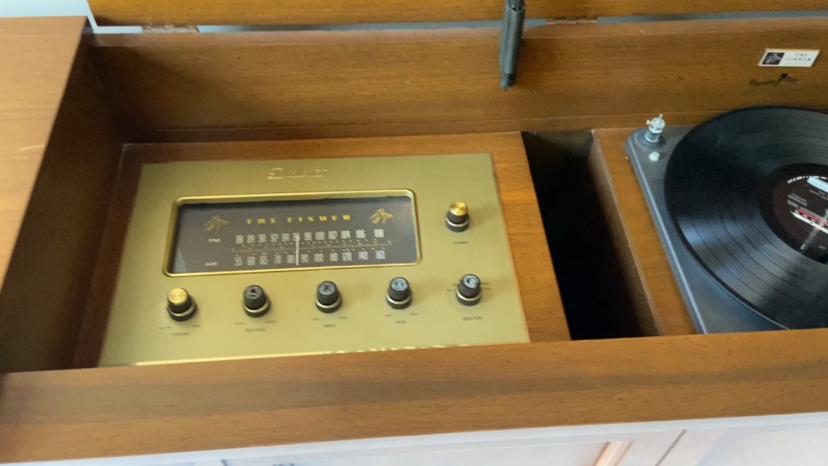 専用アンティークＲＥCＯＲＤ　ＧＭＥ Mid-Century Fisher Stereo Radio Console w/Garrard Turntable | eBay