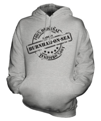MADE IN BURNHAM-ON-SEA UNISEX HOODIE HERREN DAMEN DAMEN GESCHENK WEIHNACHTEN GEBURTSTAG
