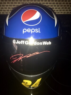 JEFF GORDON Signed AUTOGRAPH Pepsi Full size HELMET Nascar HOF