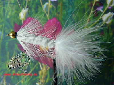 Streamer '' Wooly Bugger White '' Bead Head, 3er Set