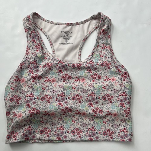 Set atletico evoluzione e creazione crop top racerback leggings neve giardino floreale - Foto 7 di 20